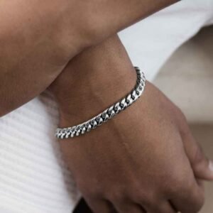 pulseira elos cubanos prata