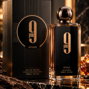 perfume 9 pm em luxo dourado