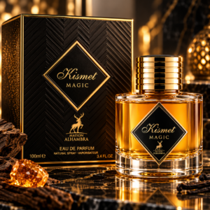 perfume kismet magic em luxo dourado