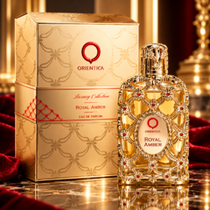 perfume royal amber em ouro e âmbar