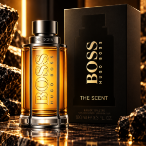 perfume hugo boss em luxo dourado